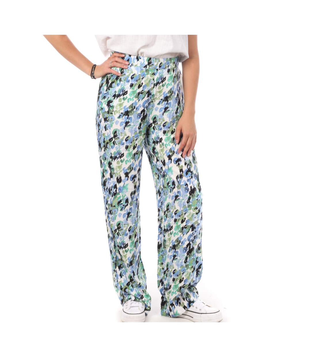 Pantalons Ample Vert/Bleu Femme Vero Moda Wide
