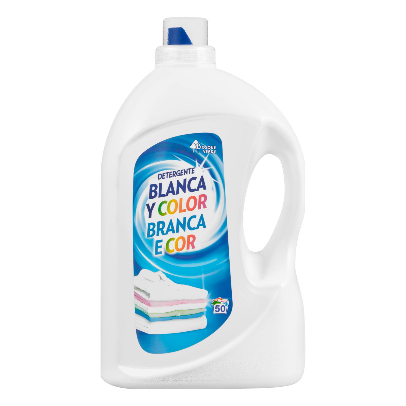 Lessive liquide pour linge blanc et couleur vert forêt