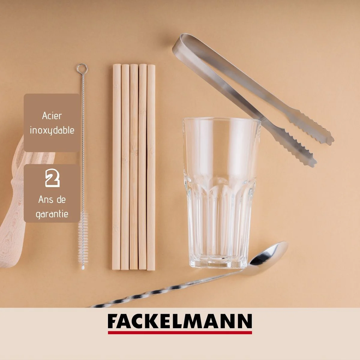 Pince à glaçons inox 15 cm Bar Concept Fackelmann