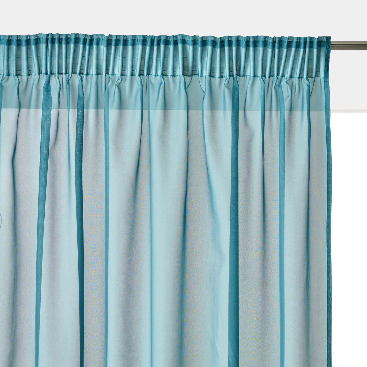 SO'HOME<br>Cortina transparente com acabamento em viés franzido, Limpo