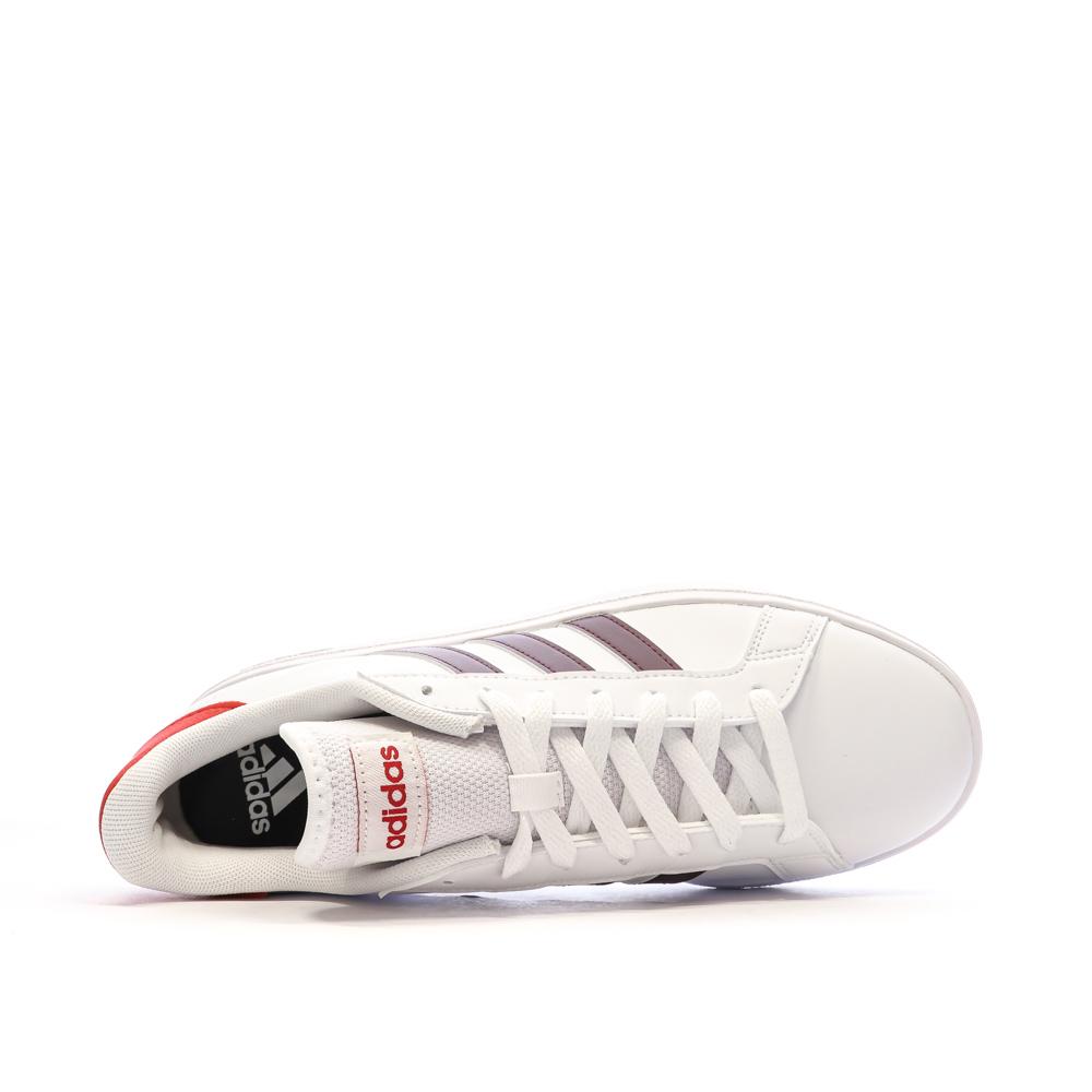 Adidas Baskets Blanches/Rouge Homme Adidas Grand Court Base 2.0