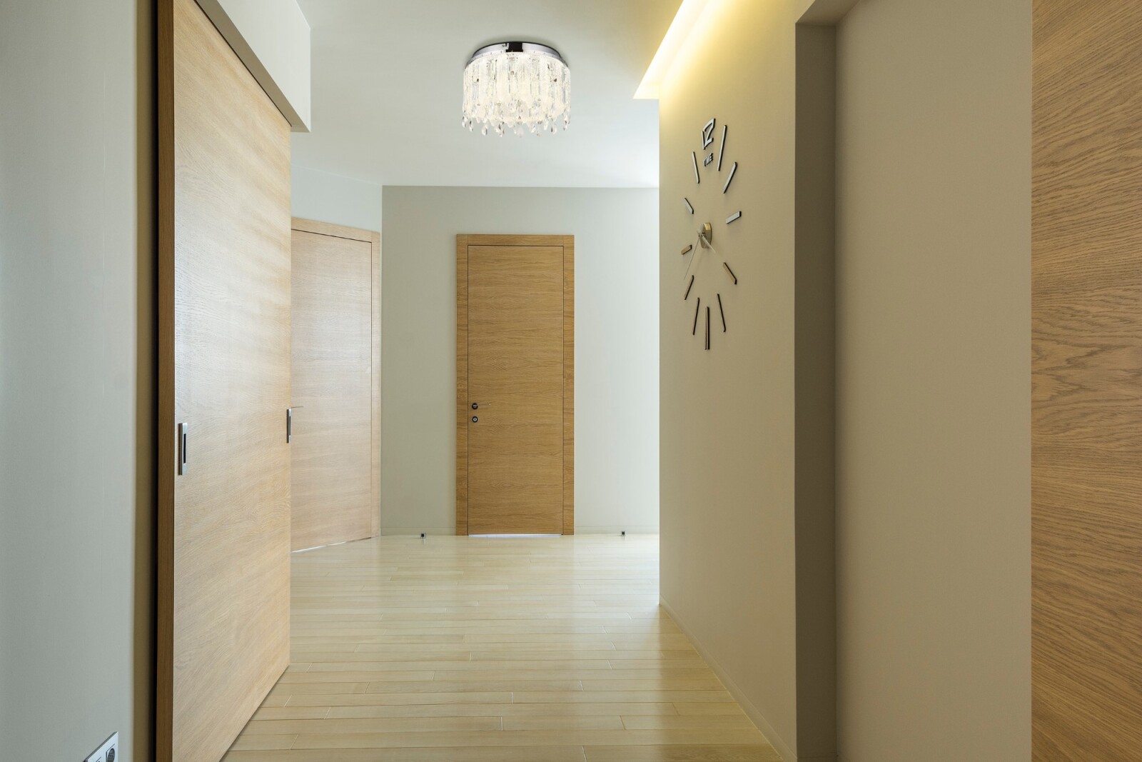 LED-Deckenleuchte - chrom - klar - K5 Glaskristalle - dimmbar