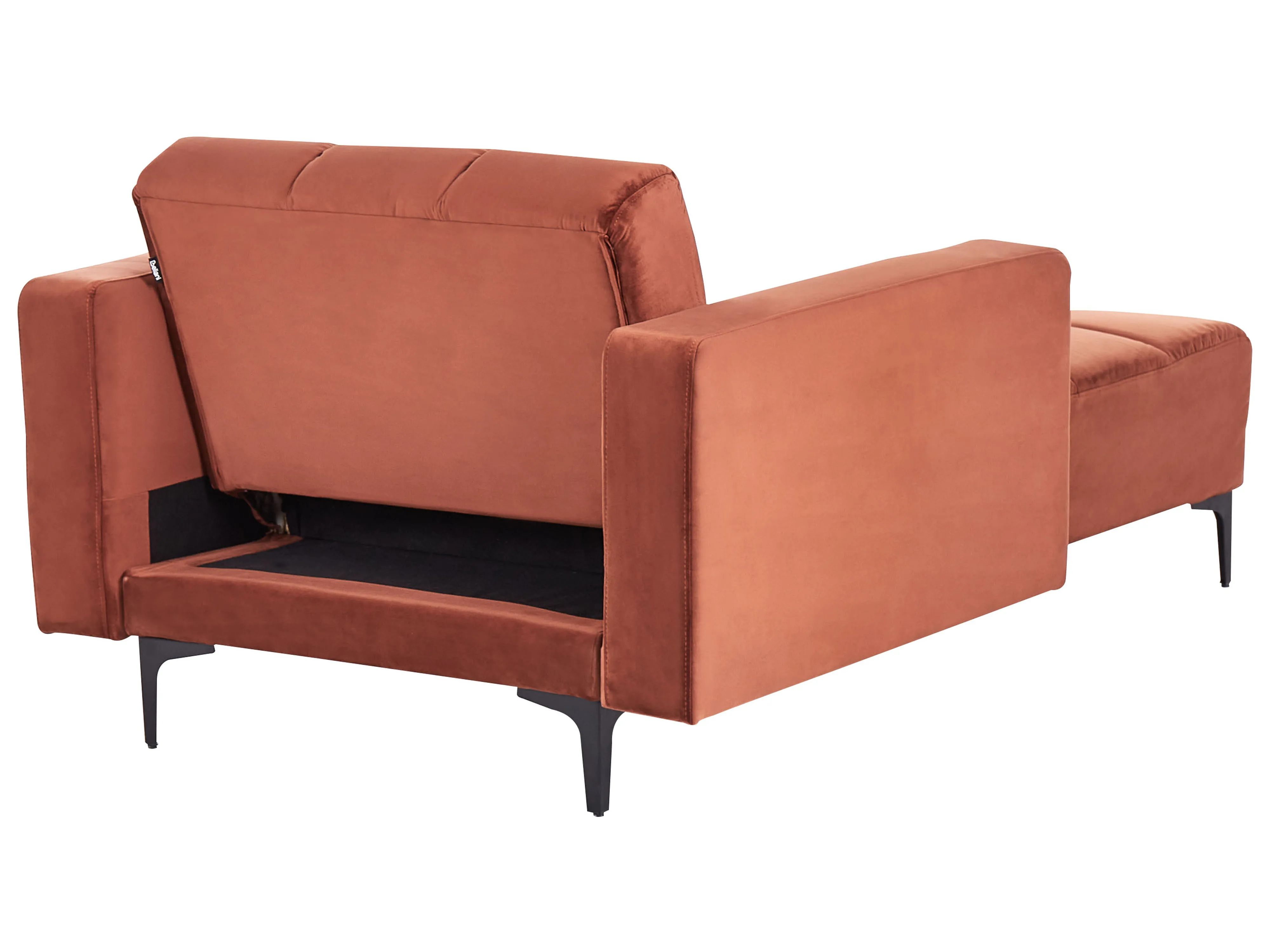 Chaise longue ALNES Fluweel Lichtrood