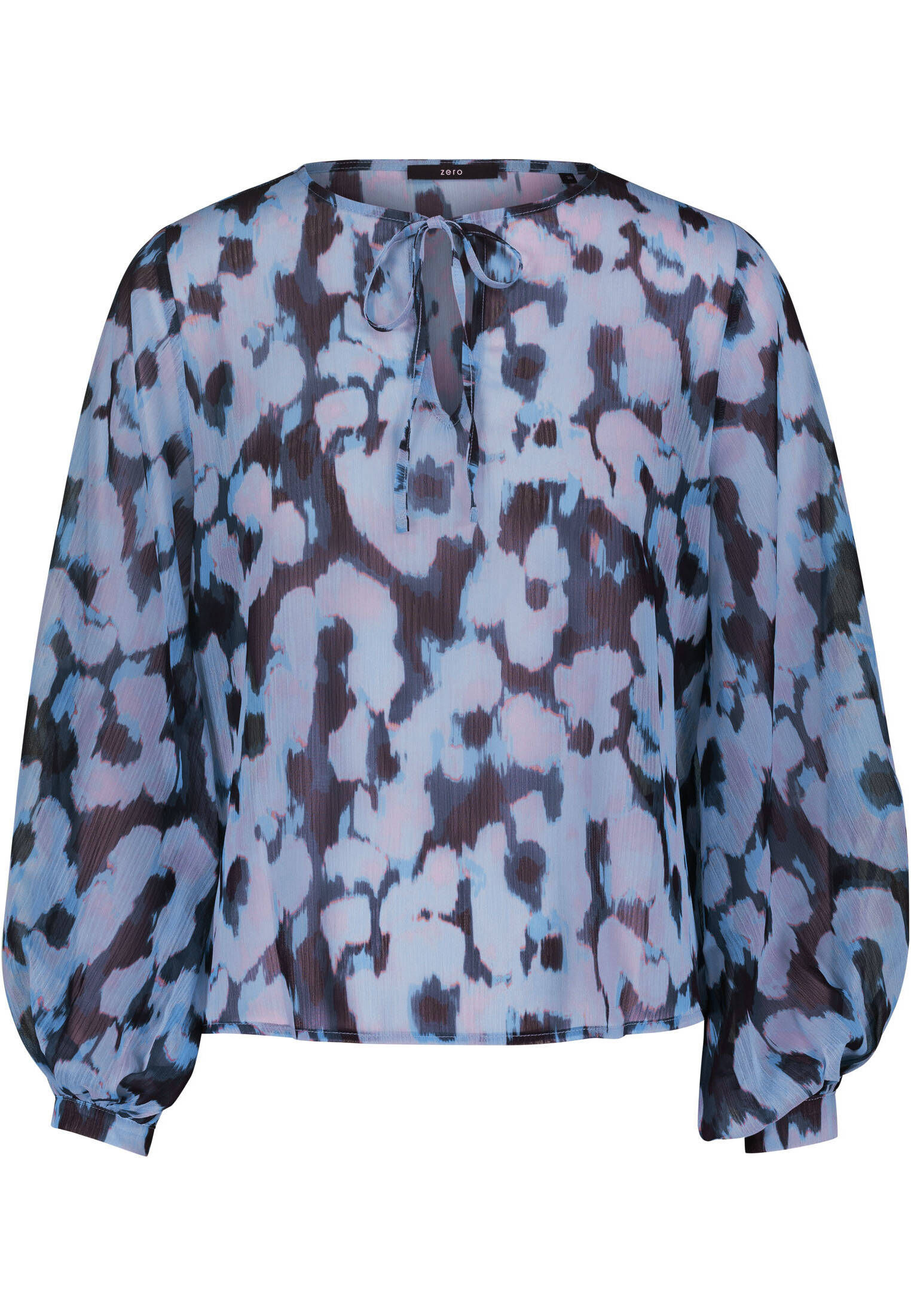 zero| Damen Chiffonbluse mit Print