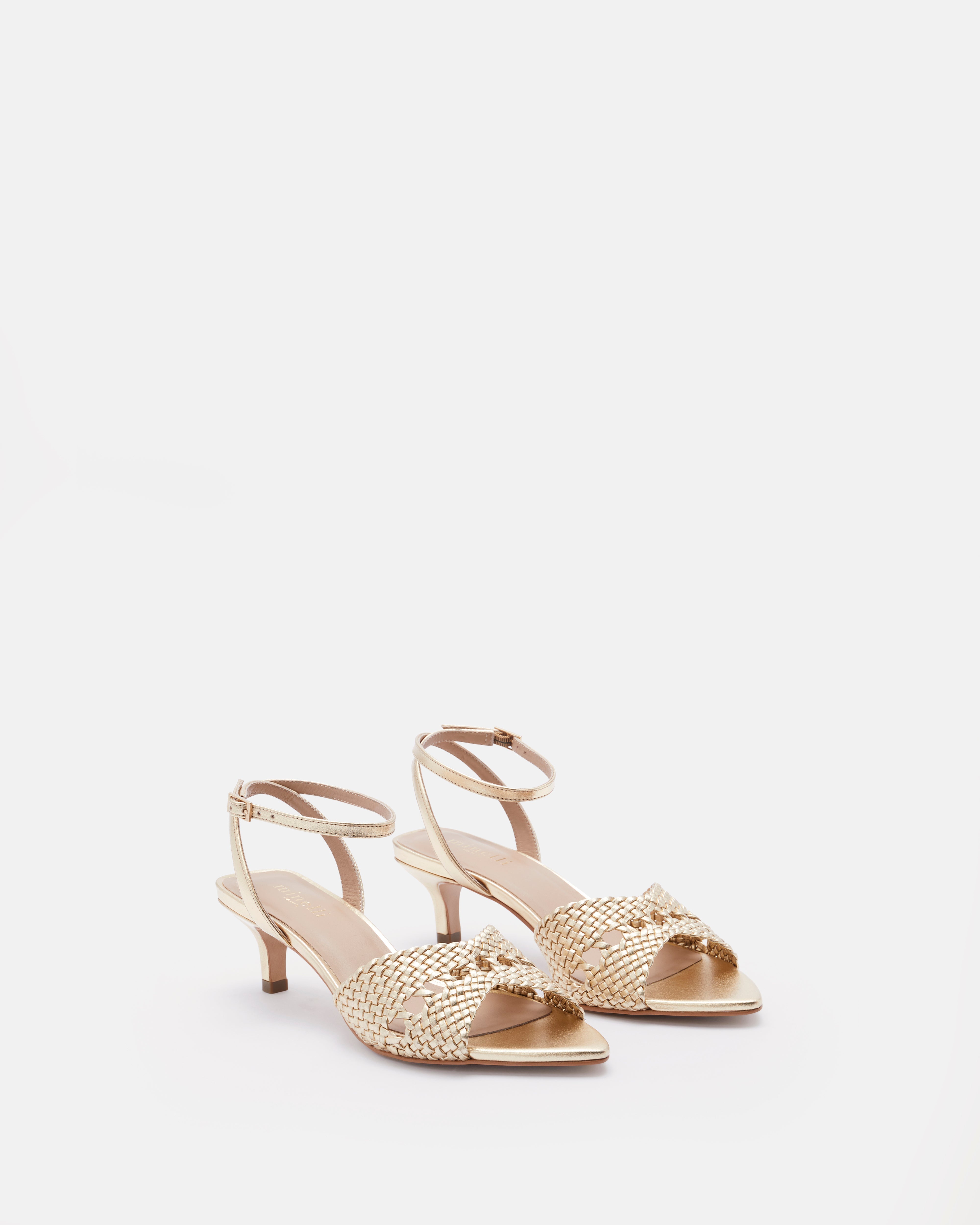 SANDALES KLEYA/MET PLATINE