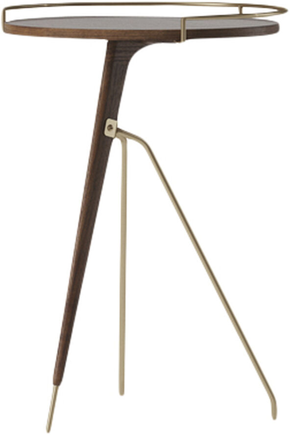 Audo Copenhagen Umanoff Side Table, 60cm Tall, Soli Brun & messing