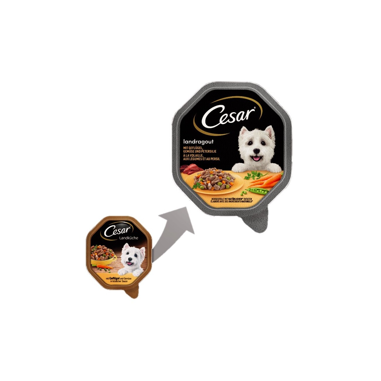 Cesar Landragout Geflügel und Gemüse 14x150 g