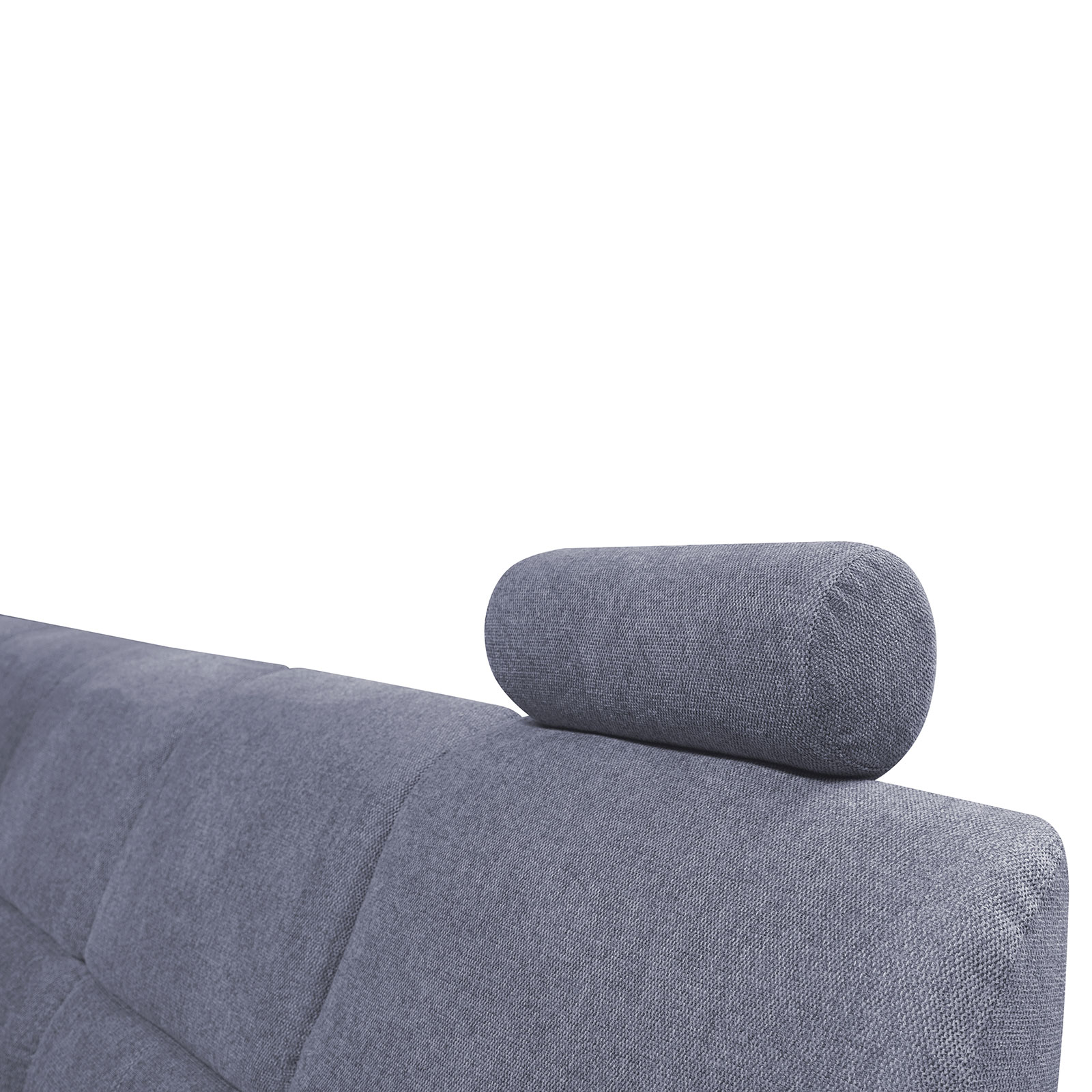 Ecksofa - hellgrau - Liegefunktion und Staukasten - 2-Sitzer links
