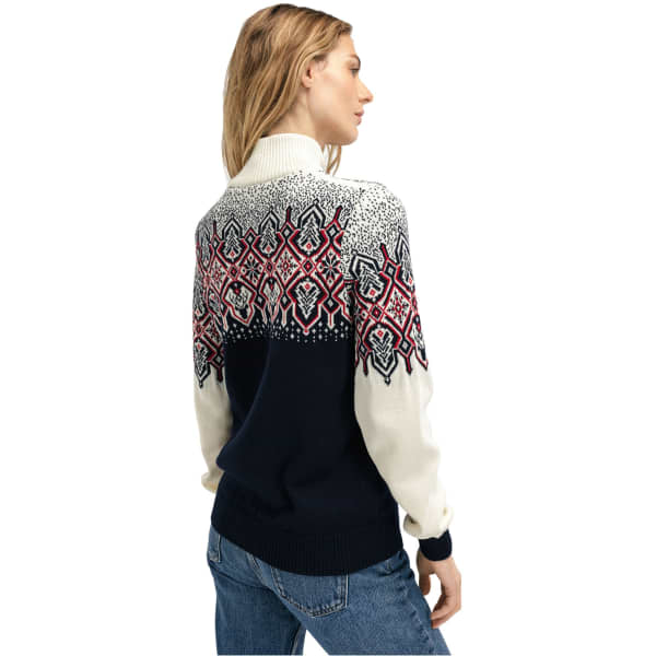 Pull DALE OF NORWAY WINTERLAND SWEATER W NAVY OFFWHITE RASPBERRY
