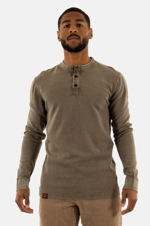 Tee shirt manches longues superdry vintage cwj morel brown