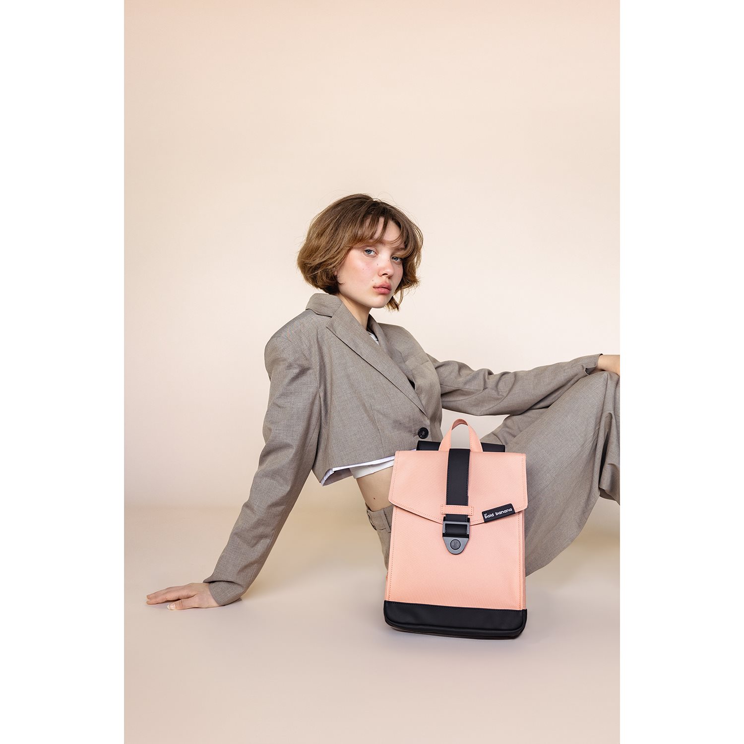Bold Banana Envelope Mini Backpack peach panther