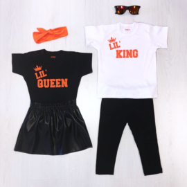 Kingsday shortsleeves tee orange - Twinning (gepersonaliseerd)