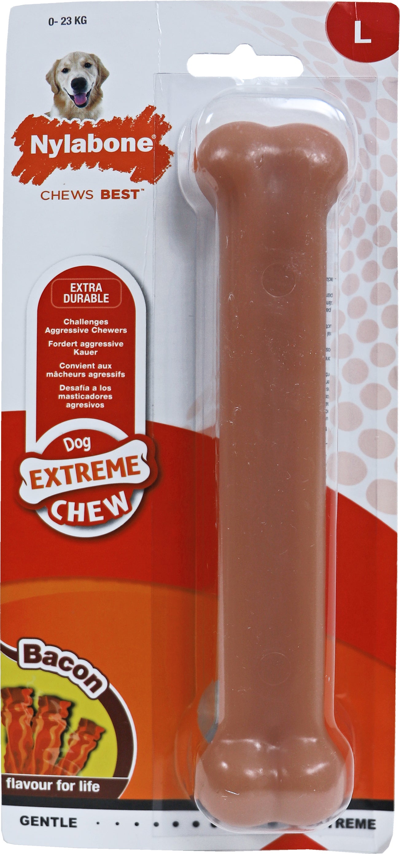 Nylabone hondenspeelgoed Extreme Chew bacon adult L