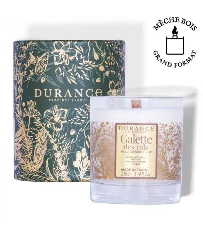 Bougie Mèche en Bois Galette des Rois 280 gr