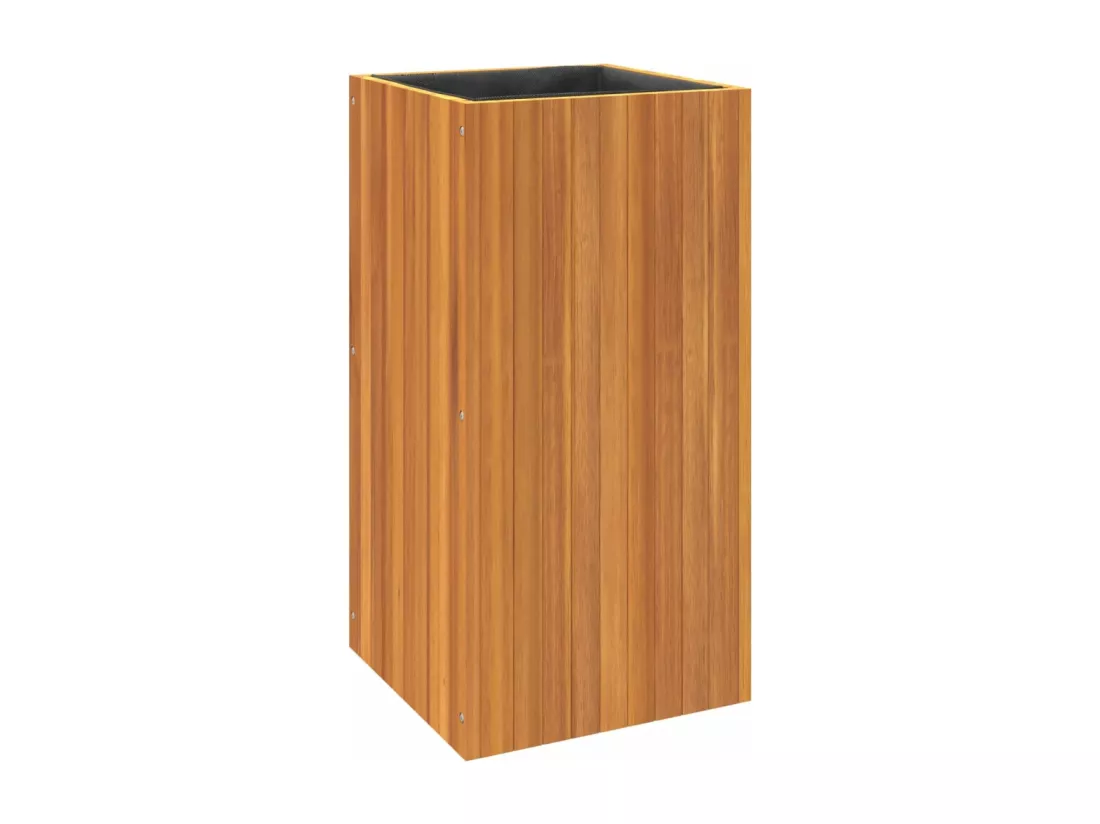 Jardinière bac lit surélevé bois marron 45 x 45 x 90 cm 02_0037619