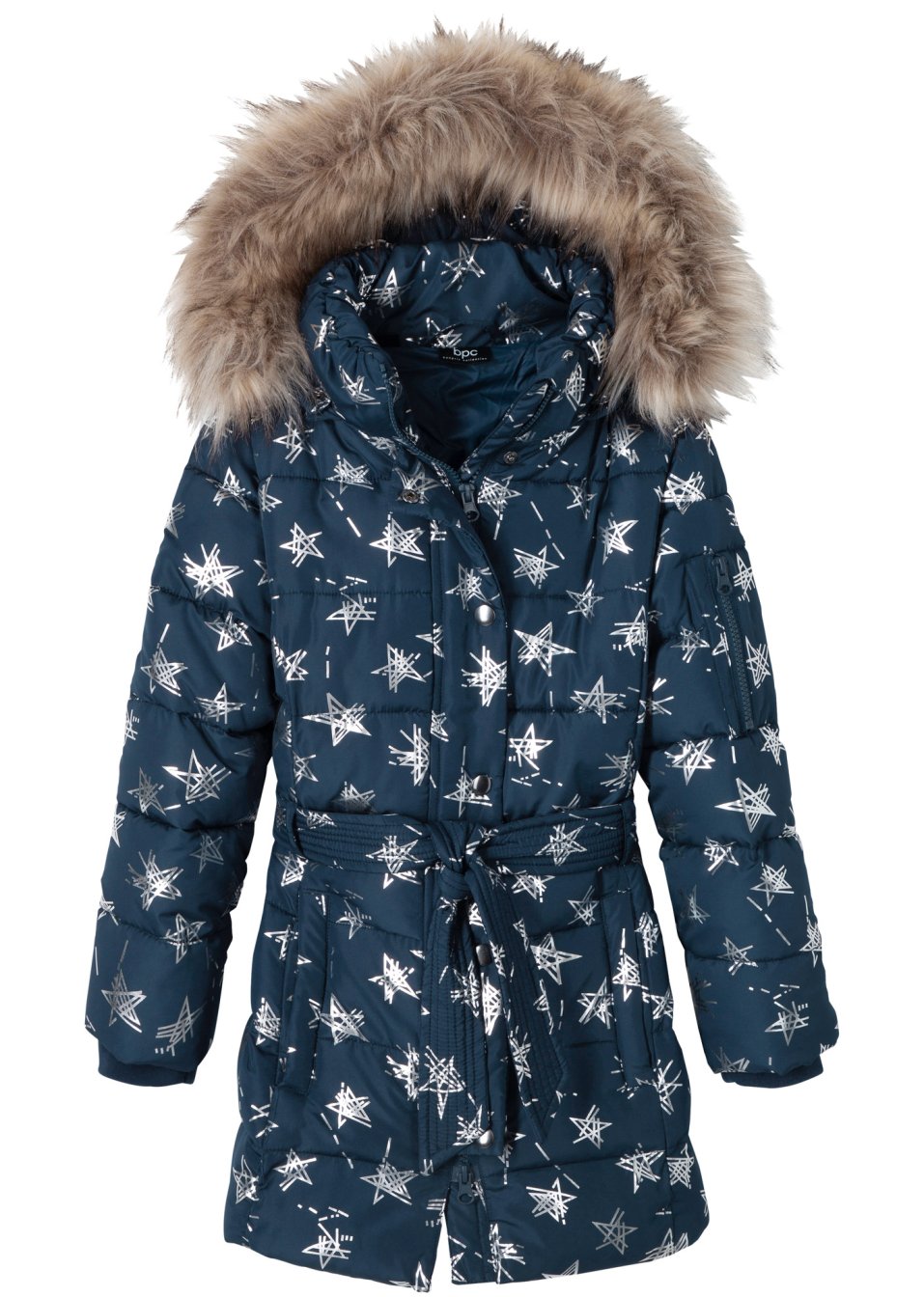 Veste d'hiver fille à imprimé étoiles