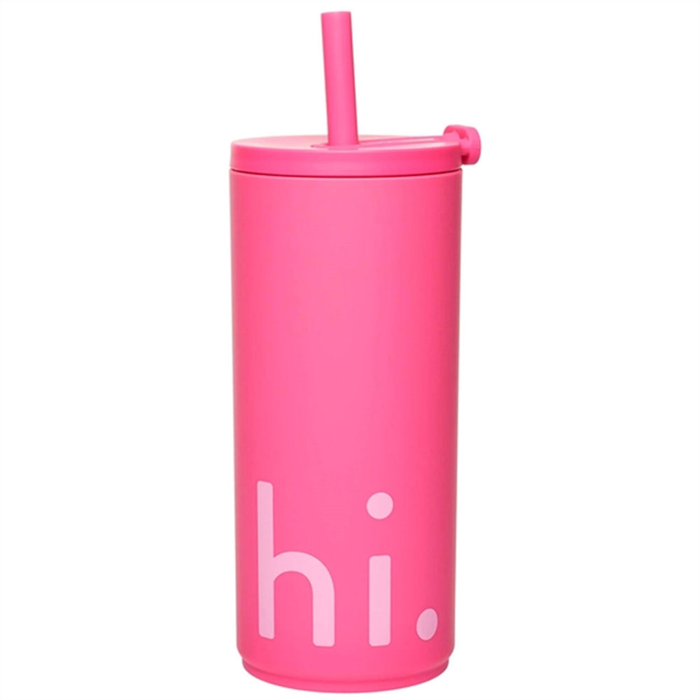 Køb Design Letters Travel Drikkedunk Med Sugerør Pink