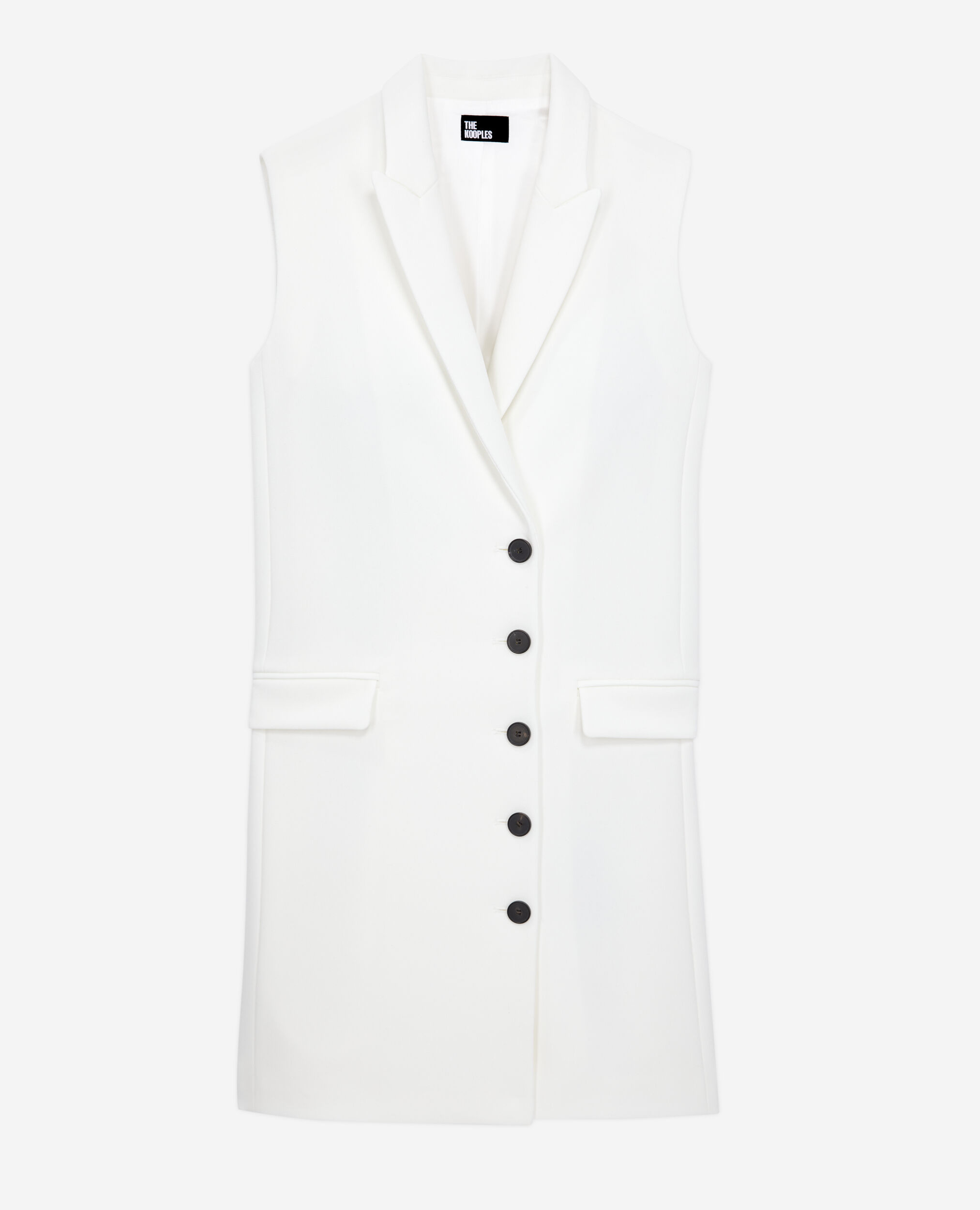 Robe courte en crêpe blanche