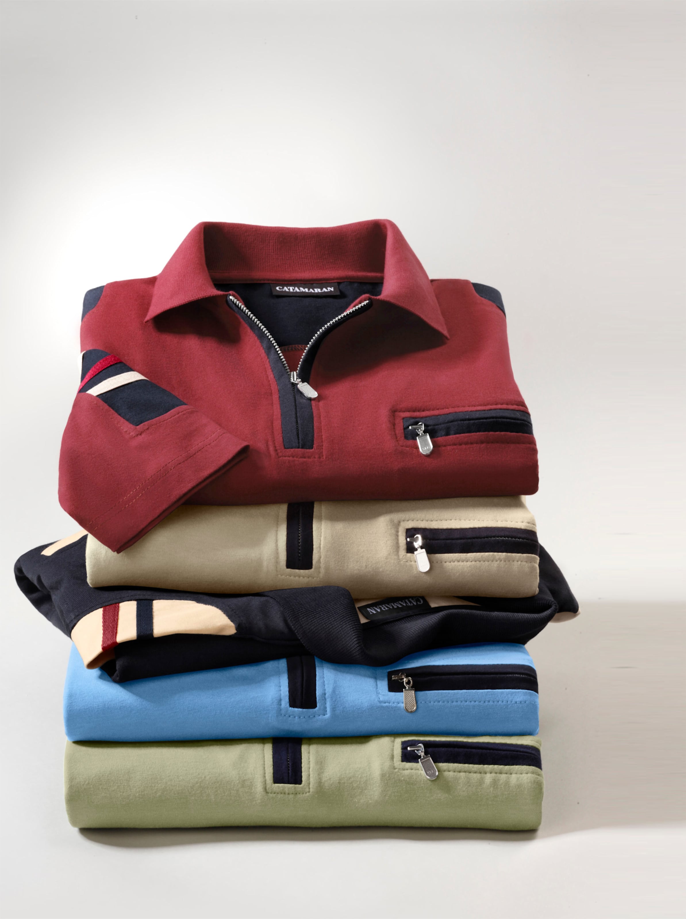 Catamaran Kurzarm-Poloshirt in bordeaux
