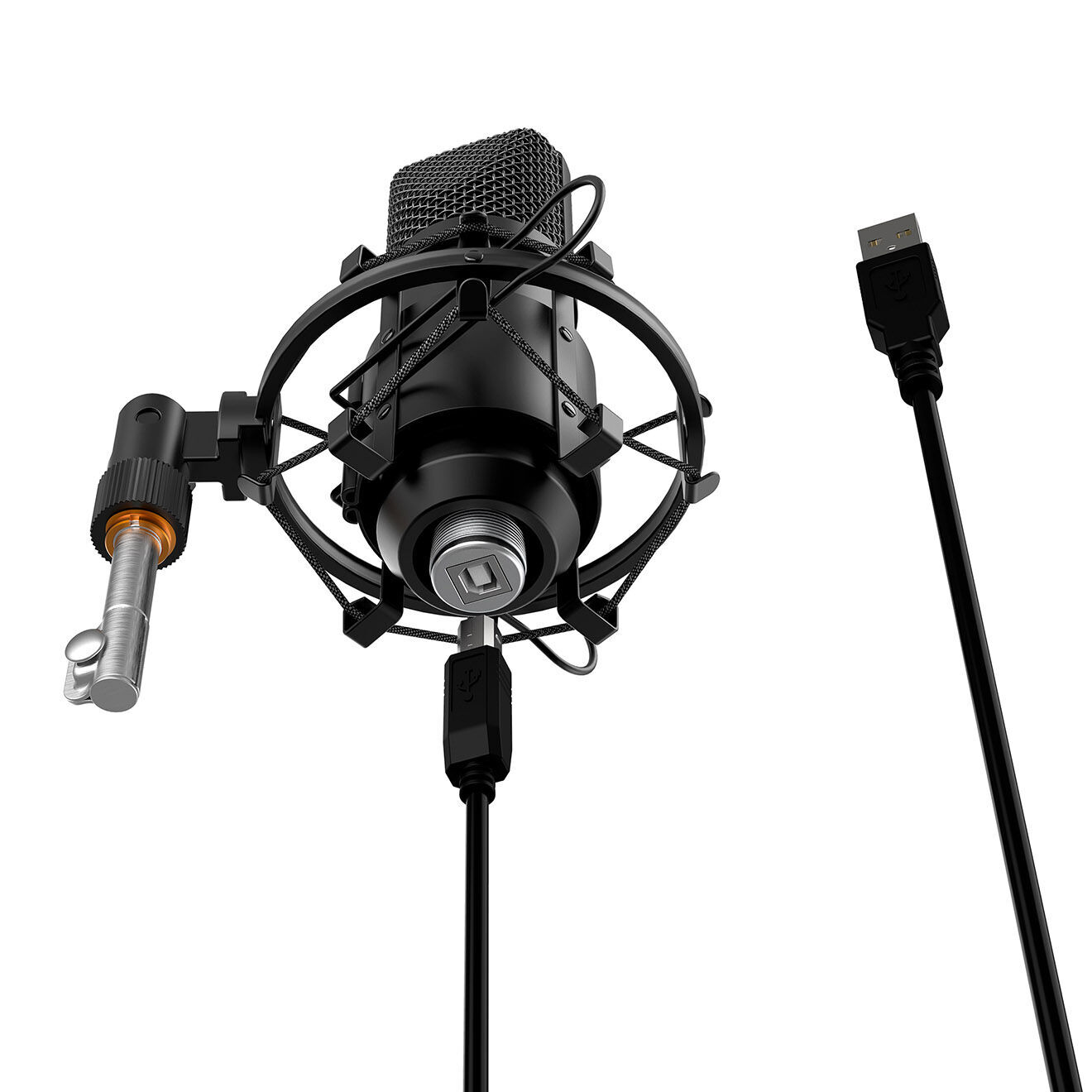 Dynabass Kit de microphone à condensateur avec bras mic500 noir