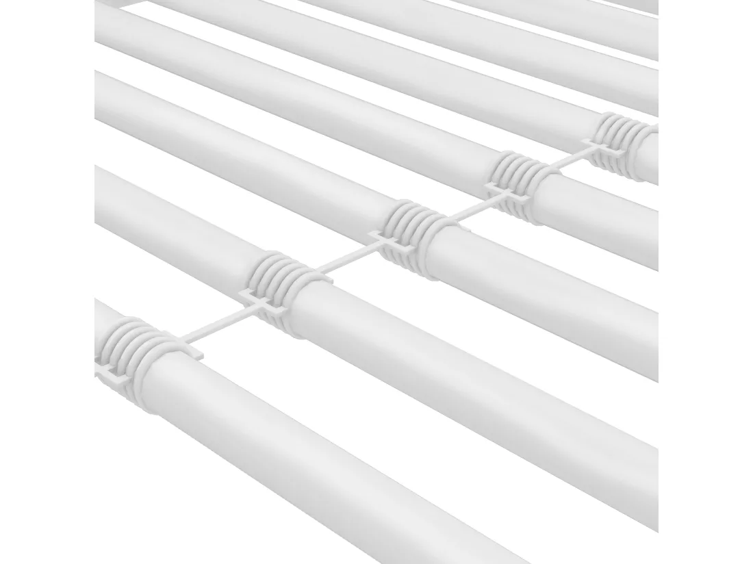 Lit superposé en fer forgé 90x200 cm - avec un lit gigogne 90x190cm - Blanc