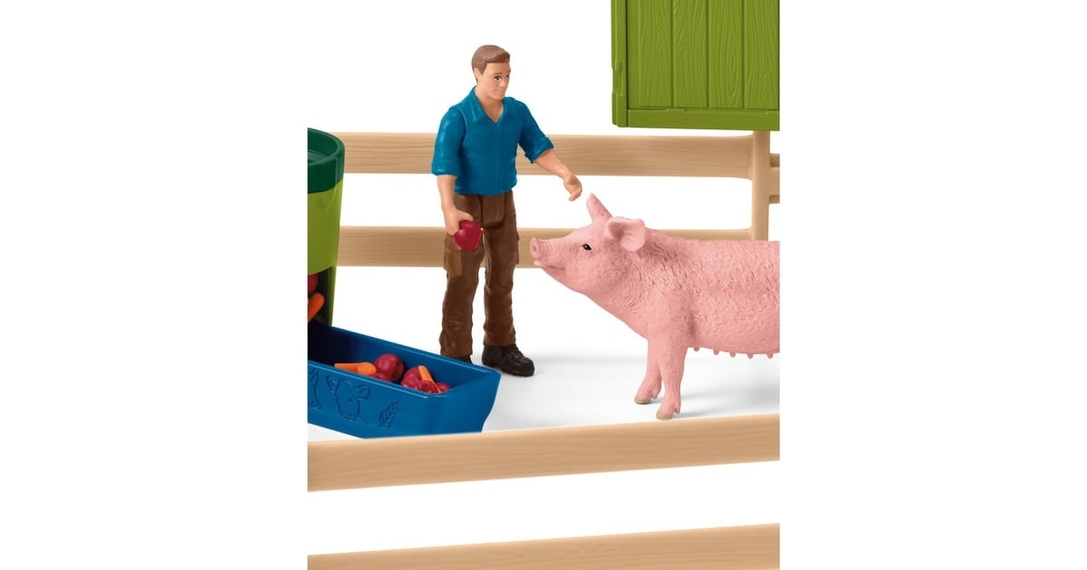 SchleichFarm World - Grote stal, geel speelfiguur