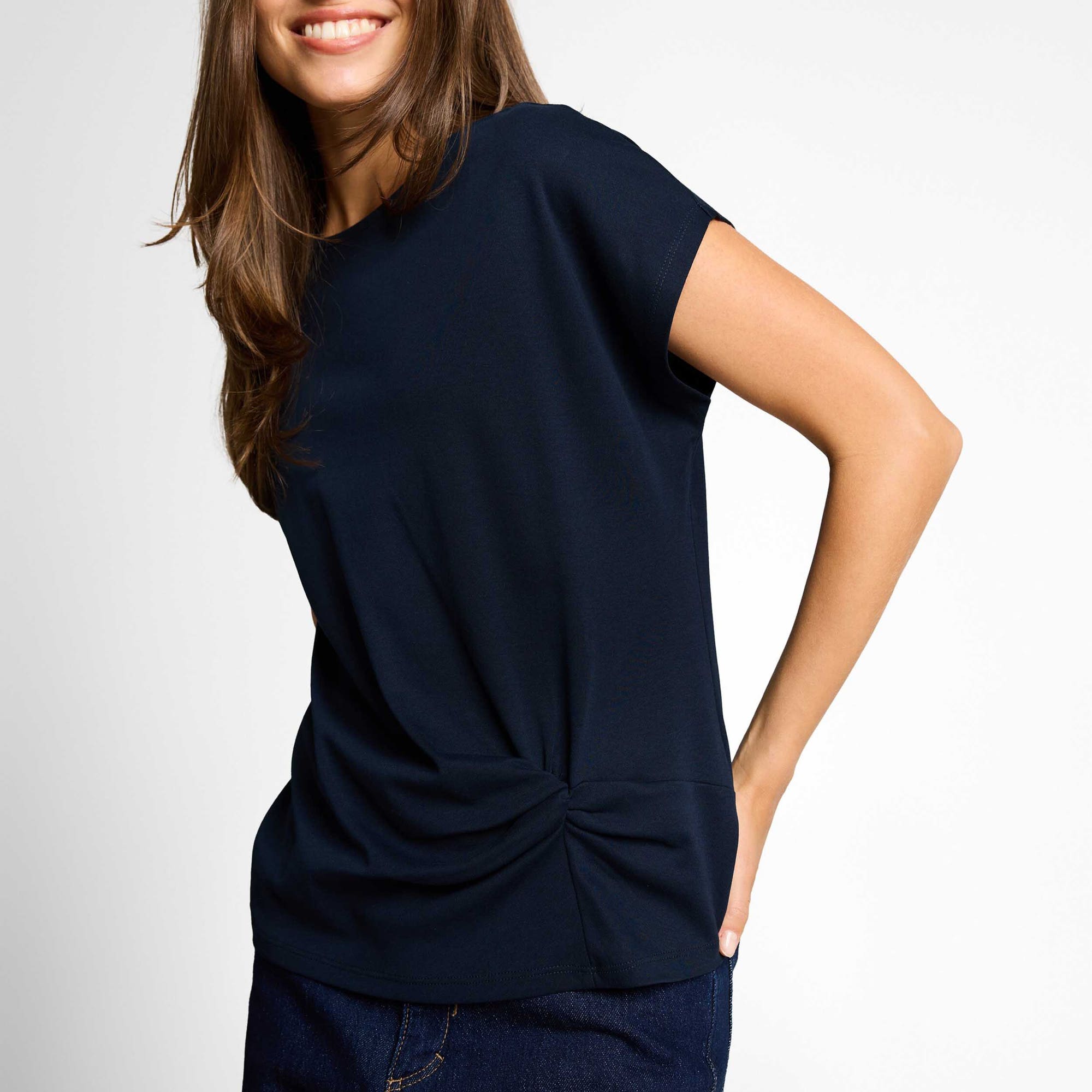 T-shirt Femme bleu marine