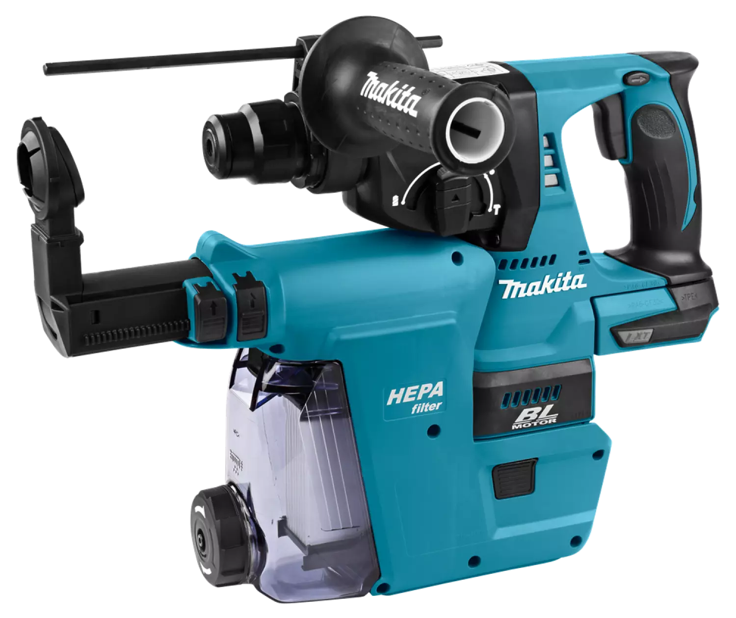 Makita DHR242ZJW LXT 18V Li-Ion SDS-Plus accu combihamer body met stofafzuiging in Mbox - 2J - koolborstelloos