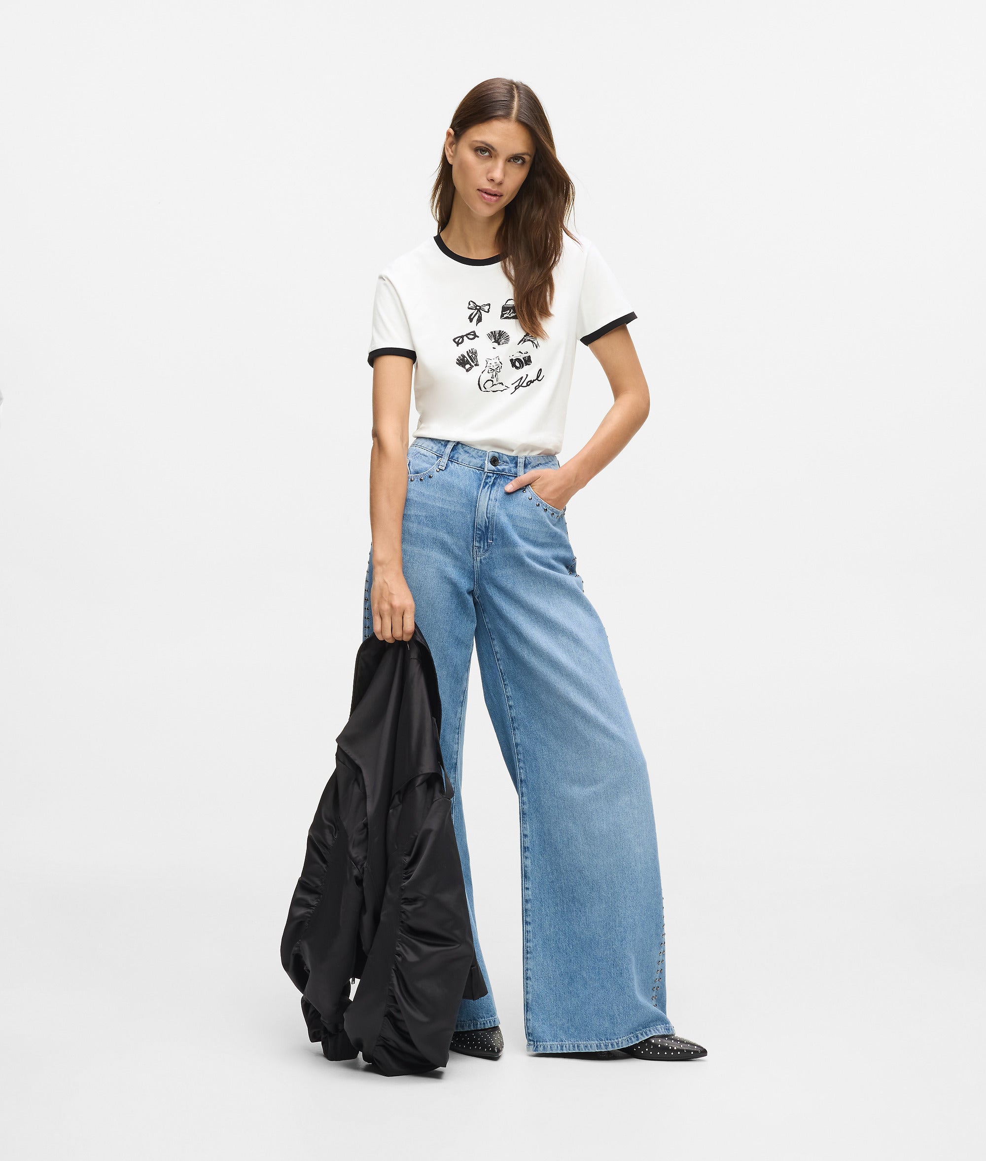 Karl T-shirt met bedels