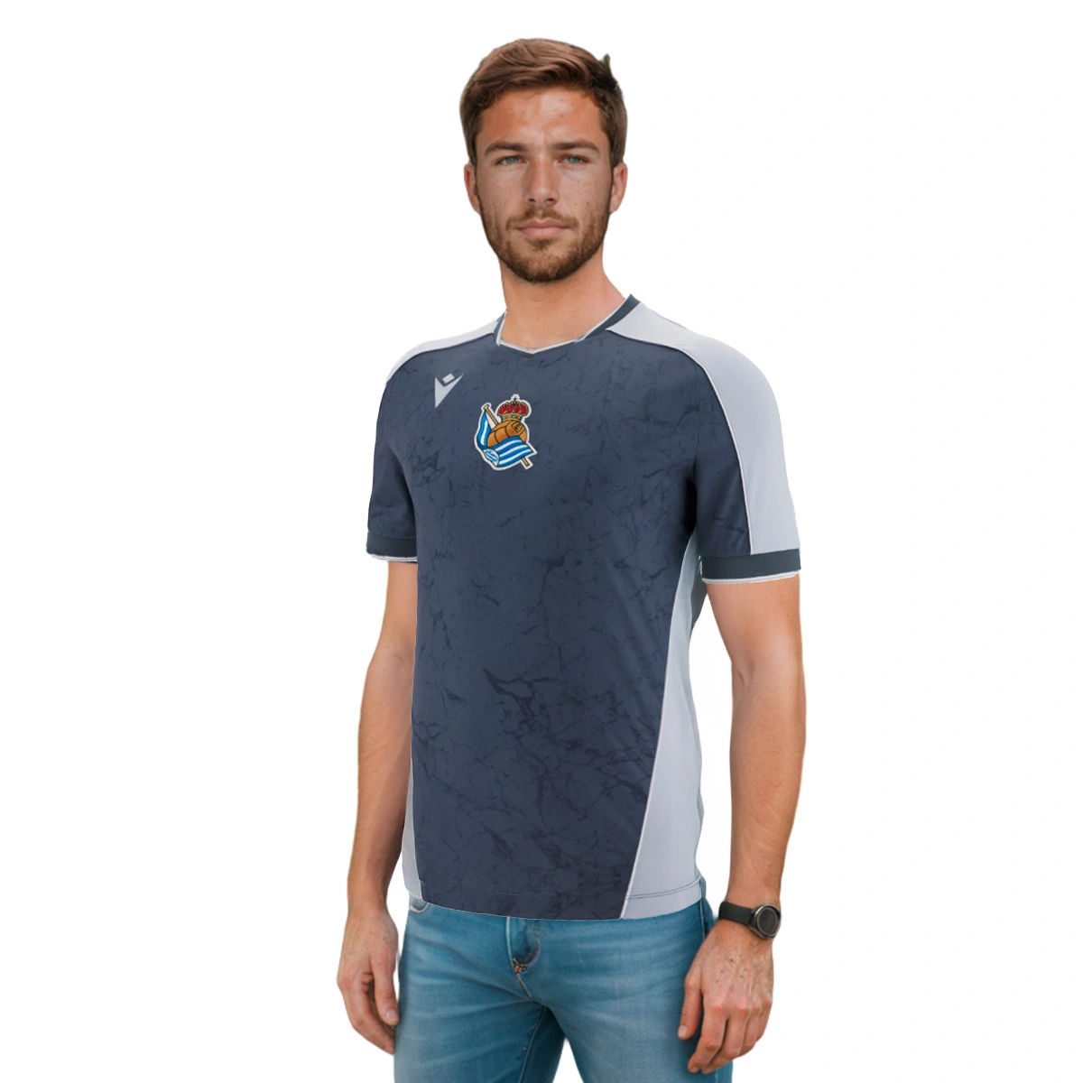 Camisola Macron Real Sociedad Segundo Equipamento 2025-2026