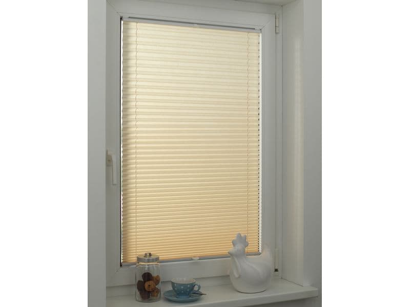 Gardinia Plissée Concept 70 x 130 cm, Beige Plissée mit zwei Bedienschienen