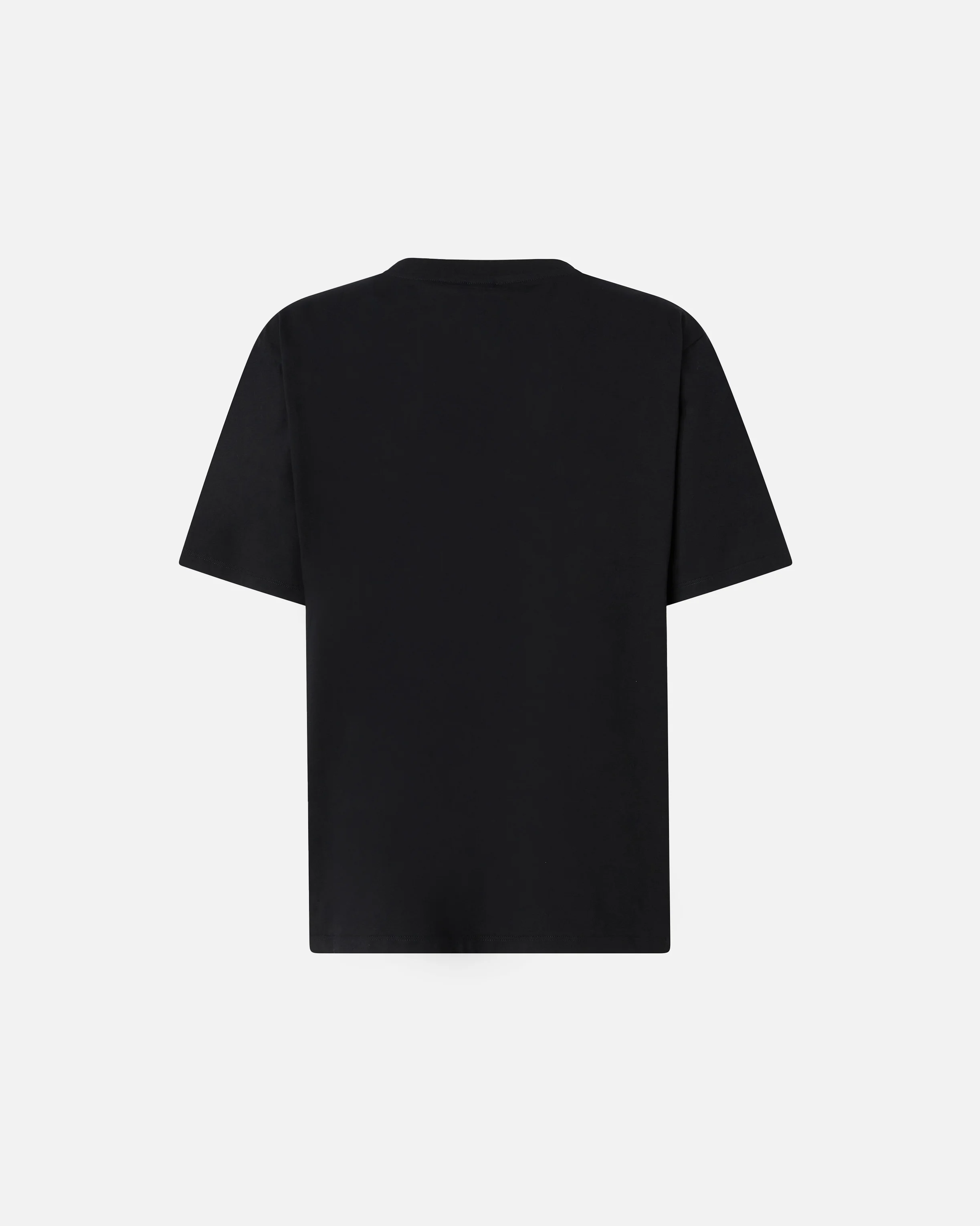 T-shirt en coton avec poche poitrine brodée de cristaux | Noir