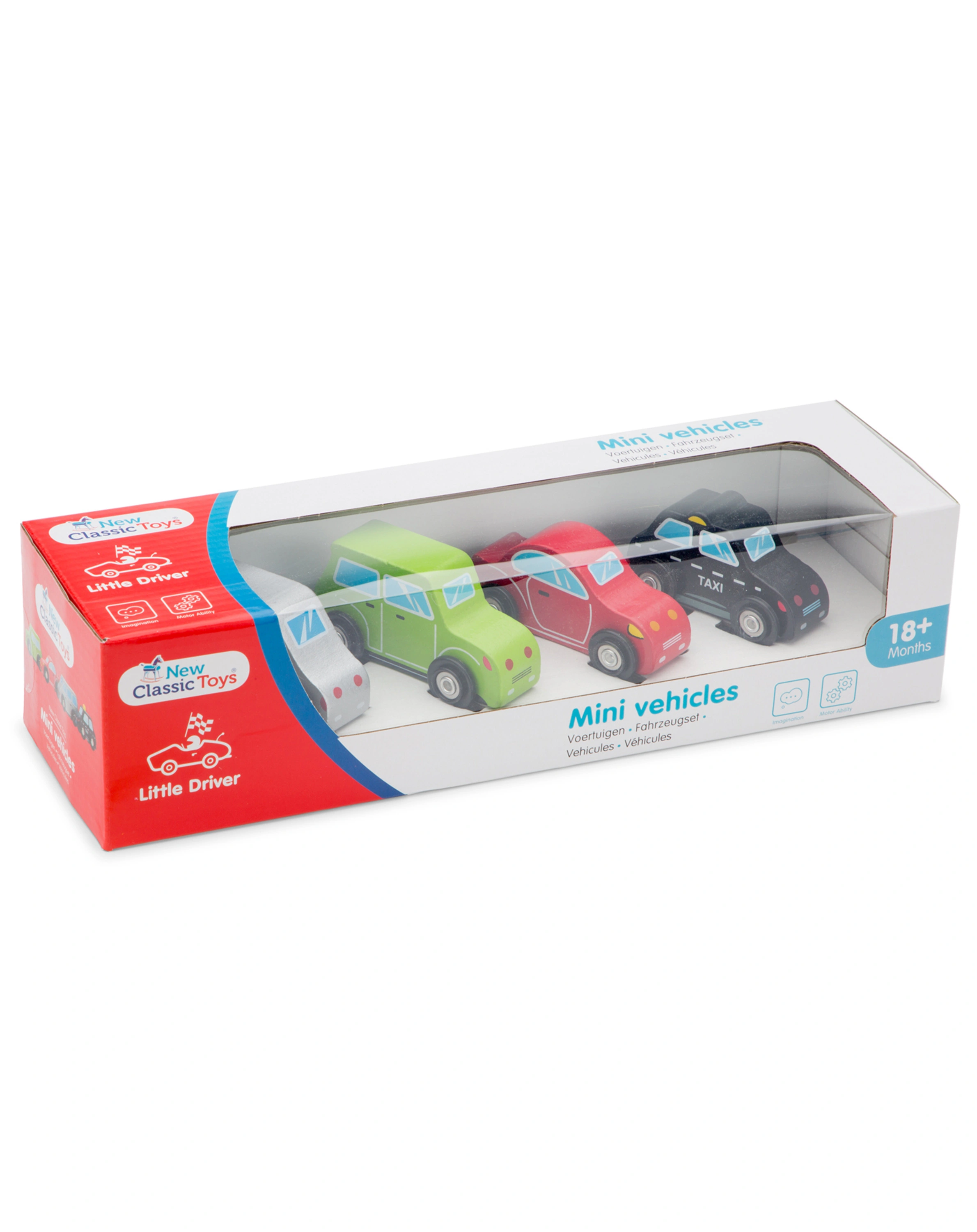Minifahrzeuge 4er-Set aus Holz