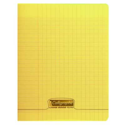 Calligraphe 8000 - Cahier polypro 24 x 32 cm - 140 pages - grands carreaux (Seyes) - disponible dans différentes couleurs