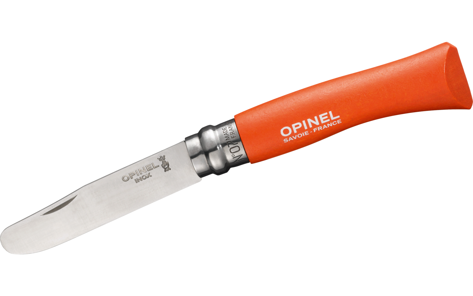 Opinel N°07 Taschenmesser für Kinder Klingenlänge 8 cm rot