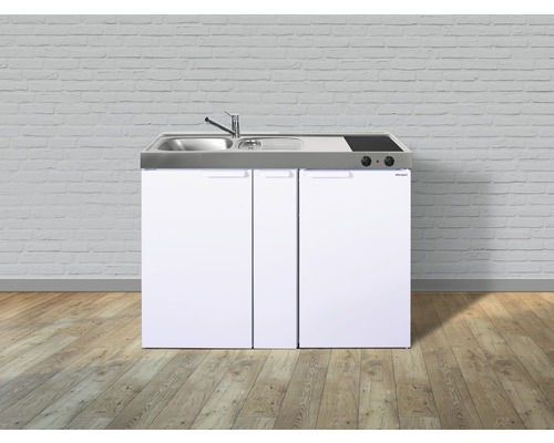 Stengel keukens mini keuken met apparatuur Kitchenline 120 cm wit hoogglans voorgemonteerde variant links 1112000204100