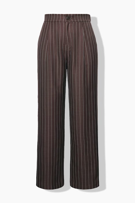 Hose, High Waist, weites Bein, Schimmer, Nadelstreifen