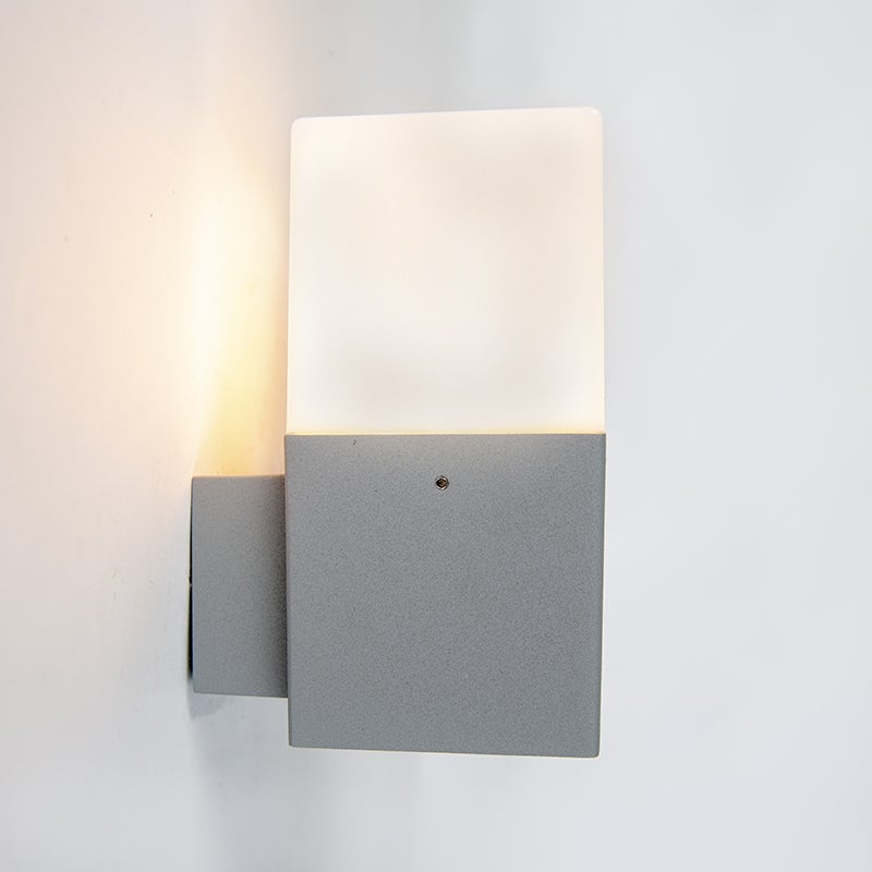 Moderne buitenwandlamp, grijs, IP44 - Denemarken