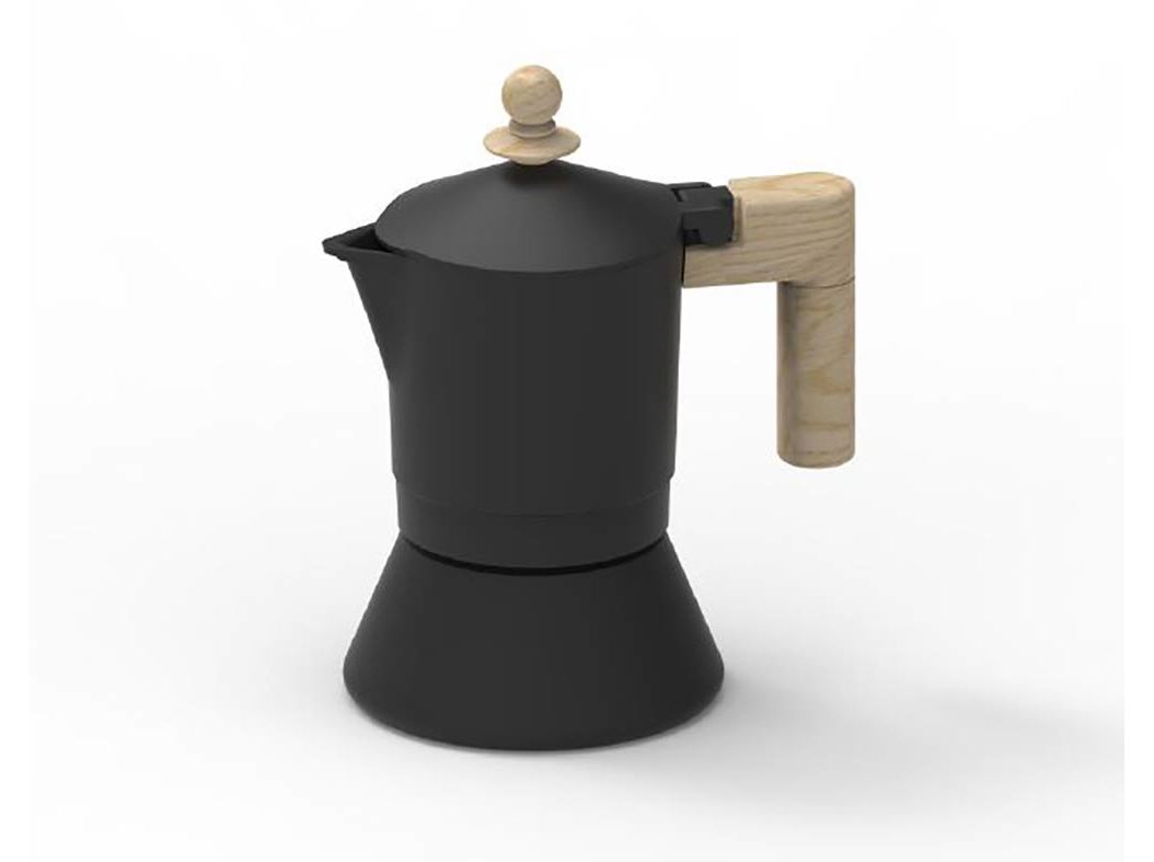 CAFETEIRA ALUMINIO ACTUEL PRETO 6 CHÁVENAS