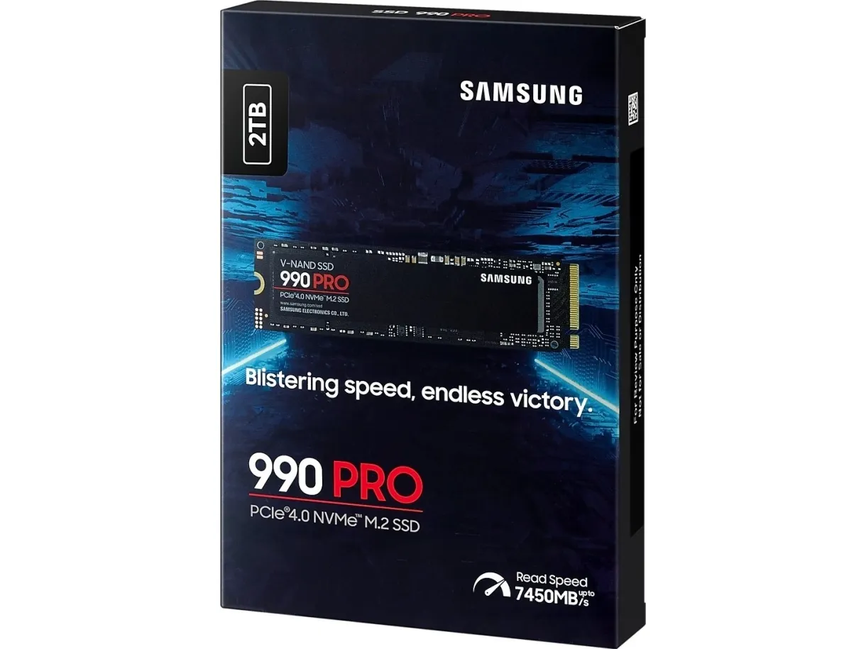 Samsung 990 PRO MZ-V9P2T0BW - SSD - krypteret - 2 TB - intern - M.2 2280 - PCIe 4.0 x4 (NVMe) - 256-bit AES - TCG Opal Encryption 2.0