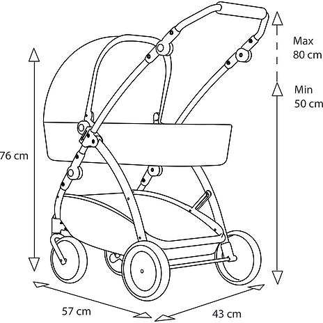 BRIO 24901 Dukkevogn Spin Blå