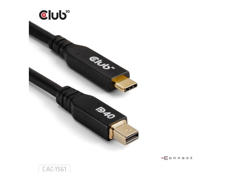 Club 3D Adapterkabel CAC-1561 USB Type-C - Mini-DisplayPort USB Typ-C auf MiniDisplayPort
