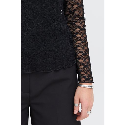 Ichi Perla Bluse, Black, L