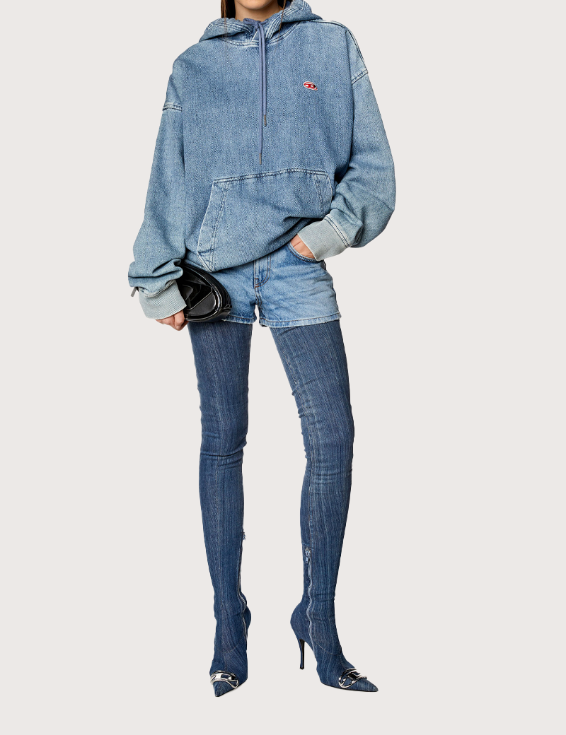 DIESEL SHORT EN JEAN FEMME DE-YUBA DQAF