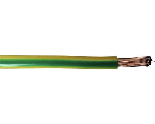 H07 VK 1x10 mm² groen/geel enkeladerige kabel, verkocht per meter