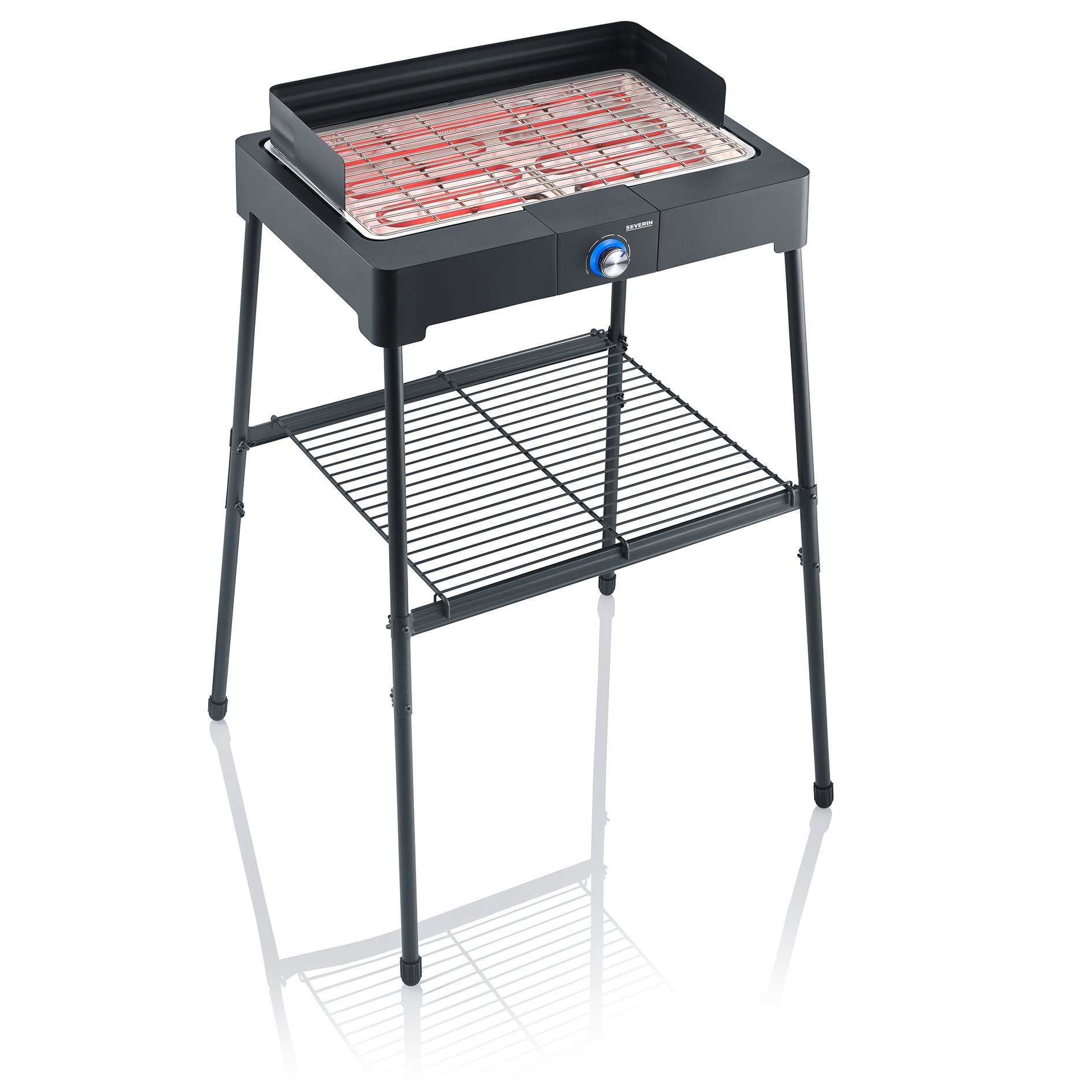 SEVERIN Standgrill PG 8566 - schwarz - mit Ablagerost