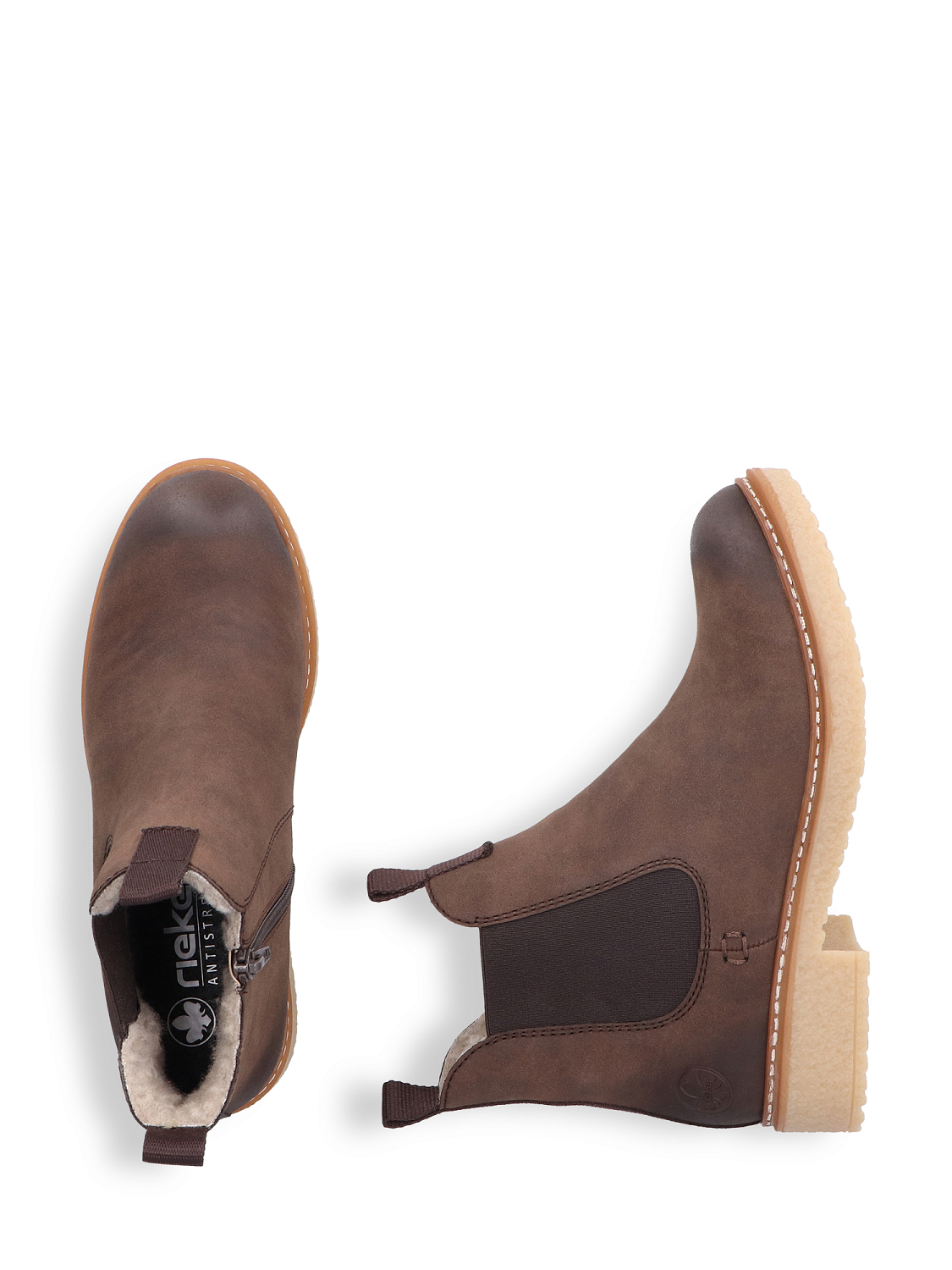 Rieker Brown low chelsea varmfôret