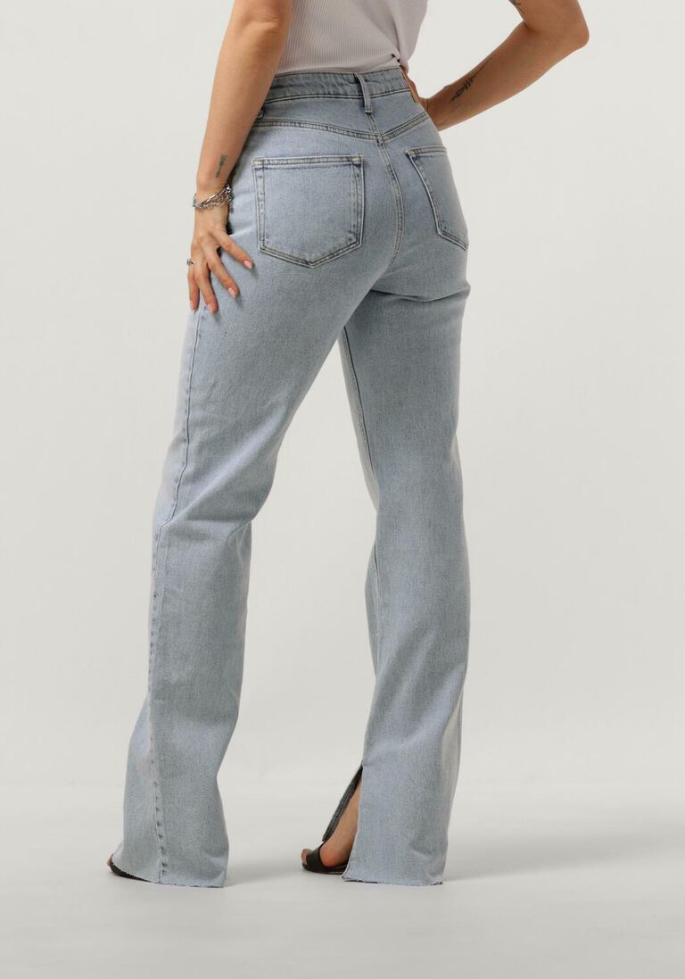 MY ESSENTIAL WARDROBE lichtblauwe my essential wardrobe straight leg jeans daisymw 139 high straight slit