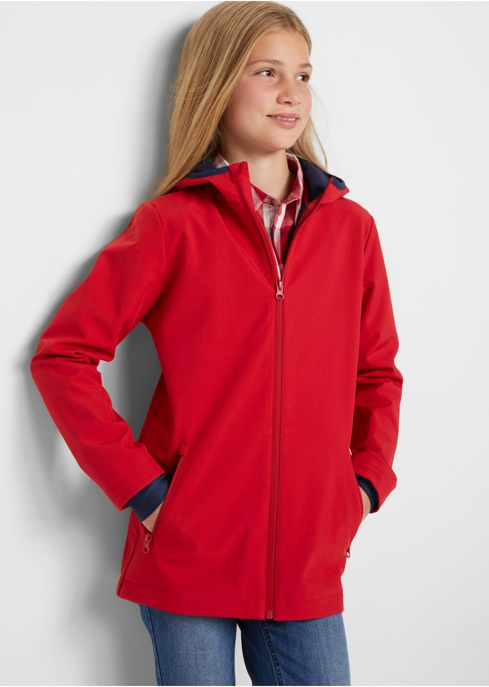 Meisjes softshell jas, waterafstotend en winddicht