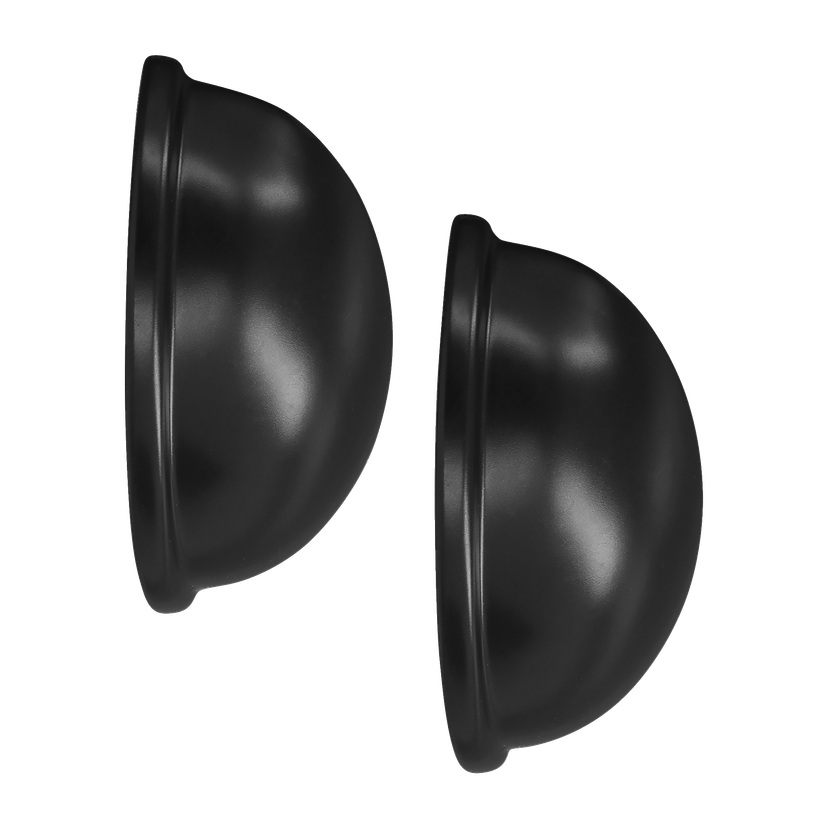 Skålhåndtak, svart 2-pk 64 mm